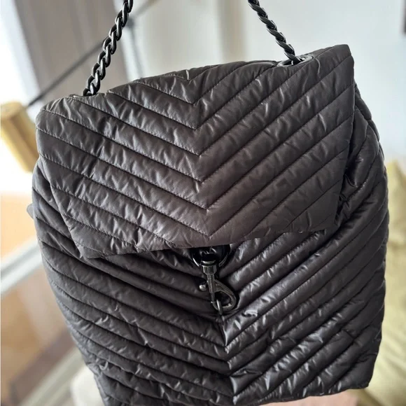 New with tags Rebecca Minkoff Black Nylon Quilted Women's Backpack. - Picture 4 of 7